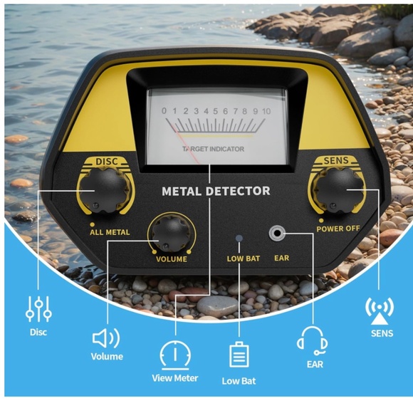 P933 MRTREASURES Pro Metal Detector Gold & Coin Hunting with Headphones - Picture 2 of 6